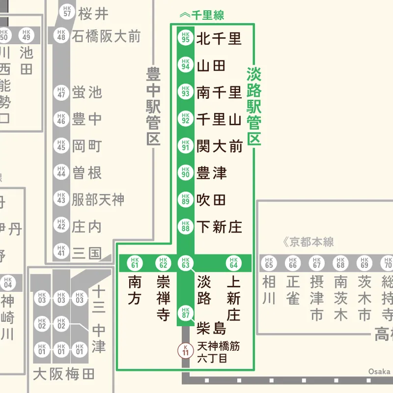 淡路駅管区マップ